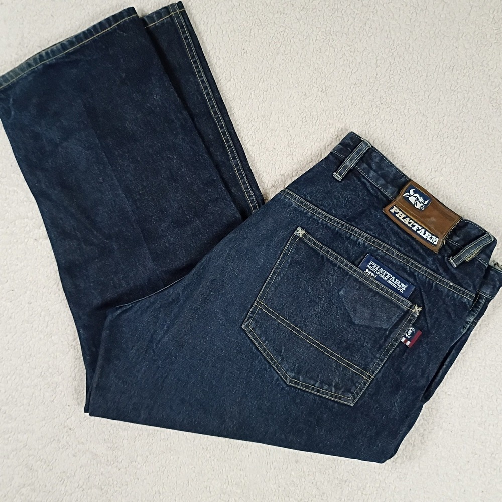 Vintage Phat Farm Jeans Mens 40x33 Blue Vintage 90s Street Baggy Wide Hip Hop